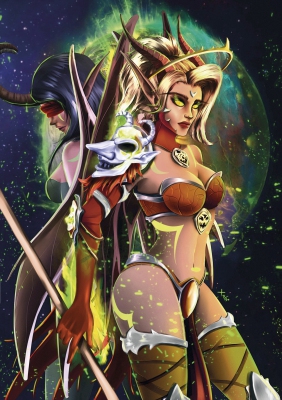 Demon Hunter Mercy & Pharah. 