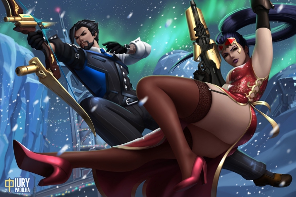 Commission: Widowmaker and Hanzo