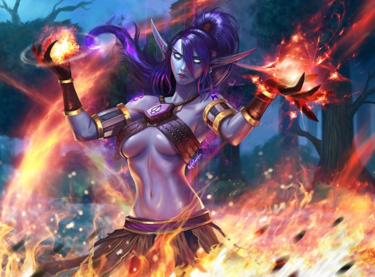 Void Elf Firestorm commission